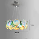 Axyaa Colorful Murano Glass Crystal Pendant Light: Modern Lighting for Living Room, Bedroom, Kitchen