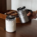 Axyaa Stainless Steel Coffee Mug with Straw, Leak-Proof Car Thermos, 350ml Fashion Thermal Flask