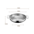 Axyaa Stainless Steel Seafood Rice Pot with Handle, Korean Ramen Cookware