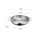 Axyaa Stainless Steel Seafood Rice Pot with Handle, Korean Ramen Cookware