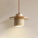 Axyaa Log Style Stone Pendant Lamp for Warm Wabi Sabi Home Lighting