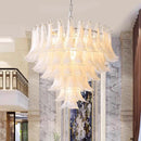Axyaa White Pink Petal Glass Chandelier Table Lamp - Modern Artistic Lighting
