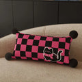 Axyaa Red New Year Kitten Pillow Cover for Living Room Sofa, Car Seat Cushion