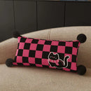Axyaa Red New Year Kitten Pillow Cover for Living Room Sofa, Car Seat Cushion