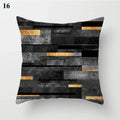 Axyaa Gold Leaf Print Pillow Cover for Home Sofa Decor