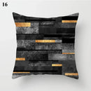 Axyaa Gold Leaf Print Pillow Cover for Home Sofa Decor