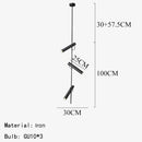 Axyaa Black Metal LED Pendant Light, Rotatable Heads for Foyer, Bedroom, Dining Room