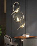 Axyaa Modern Gold Magpie Bird LED Chandelier for Home Decor Lighting Fixtures