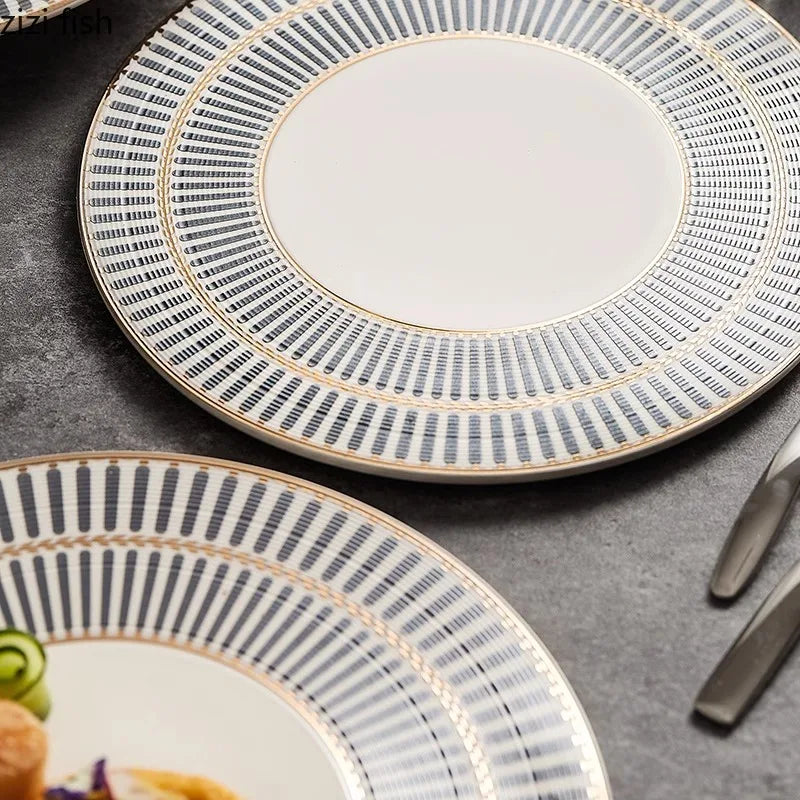 Axya Ceramic Flat Plate Set for Molecular Cuisine and Creative Tableware