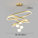 Axyaa LED Staircase Chandeliers for Modern Living Room Decor