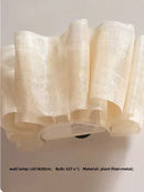 Axyaa Fabric Cream Chandelier: Retro Fiber Wabi-sabi Style, Nordic Design, Warm Home Decor