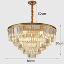 Axyaa Crystal Chandelier Stair Pendant Lamp Living Room Interior Lighting