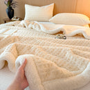 Axyaa Double Layer Fleece Blanket for Sofa or Bed Queen – Thick & Warm