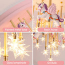 Axyaa Resin Horse Paper Crane Kids Ceiling Light, LED Bedroom Lamp
