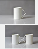 Axyaa 400ML Bone  Coffee Mug, Porcelain Embossed Tumbler, Enamel Cup