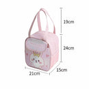 Axyaa Purple Cat Lunch Bag: Insulated Thermal Tote for School and Work