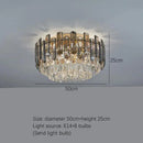 Axyaa Nordic Gold Crystal Ceiling Chandelier: Luxury LED Lighting for Home Decor