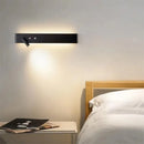 Axyaa Long Strip Wall Lamp with Switch - Nordic Style Bedside Background Light