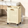 Axyaa Rolling Wheels Storage Basket: Large Capacity, Heavy-Duty Organizer for Clothes/Toys/Snacks