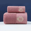Axyaa Cream Towels Set: Hand Face Hair Towel & Big Shower Bath Towel