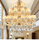 Axyaa Crystal Chandelier: Luxury Penthouse Living Room Lighting, Modern Candle Light for Staircase & Hall.