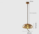 Axyaa Blue Glass LED Pendant Lamp for Coffee Shop & Bar Counter Chandelier