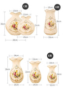 Axyaa Ceramic Vase Dried Flowers Arrangement Home Decor