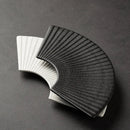 Axyaa Ceramic Sushi Platter Set, Striped & Irregular-Shaped Plates for Stylish Dining