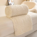 Axyaa Ultra Soft 3D Jacquard Fleece Blanket - Vintage Roman Column Striped Sofa Throw