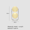 Axyaa LED Floor Lamp Chrome Metal Living Room White Acrylic Ball Art Deco