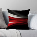 Axyaa Red Black Abstract Cushion Cover Plush Pillow for Home Decor