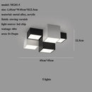 Axyaa Square Black White LED Ceiling Lamp for Modern Home Decor