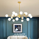 Axyaa Nordic Magic Bean Chandelier Pendant Lights for Luxury Home Decor