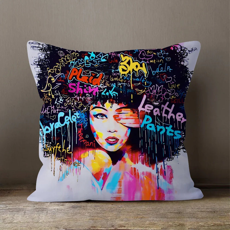 Axyaa Africa Beauty Expression Decorative Velvet Cushion Cover