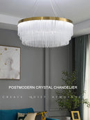 Axyaa Luxury Twisted Crystal Ceiling Chandelier for Dining Living Room