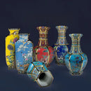 Axyaa Ancient Enamel Flower Bird Vase Collection - Home Desk Decor