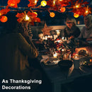 Axyaa Halloween LED Light String: Maple Pumpkin Fairy Garland for Festive Decor