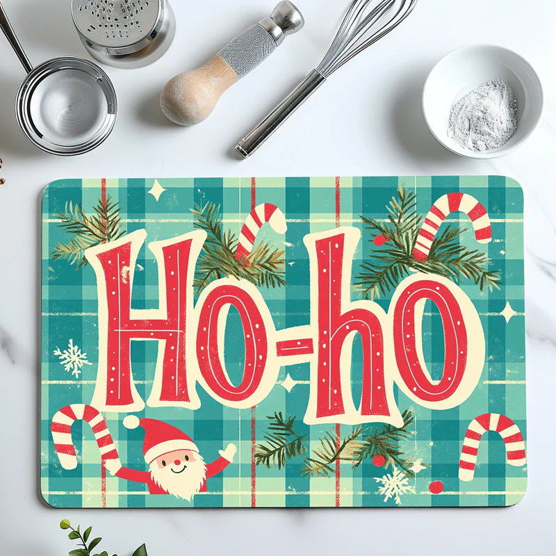 Axyaa Christmas Kitchen Draining Mat - Absorbent & Anti-Slip