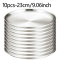 Axyaa Stainless Steel Plate Set for BBQ Barbecue and Desserts
