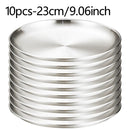 Axyaa Stainless Steel Plate Set for BBQ Barbecue and Desserts