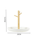 Axyaa White Plastic Round Storage Tray Tableware Home Kitchen Cake Coffee Tray