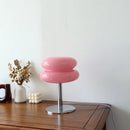 Axyaa Ceramic Table Lamp with Fabric Art Lampshade for Living Room Decor