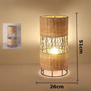 Axyaa Iron Rattan Floor Lamp: Modern Nordic Style LED Lights