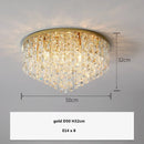 Axyaa Crystal Ceiling Lamp Steel LED Chandelier Lighting Fixtures Art Deco Style