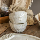 Axyaa French Embossed Plate - Elegant Western Dish for Pasta, Salad, and Desserts