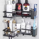 Axyaa Stainless Steel Triangle Double Layer Shelf - Space Saving Bathroom Kitchen Corner Storage