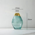 Axyaa Transparent Glass Vase Flower Arrangement Home Decor Accessory