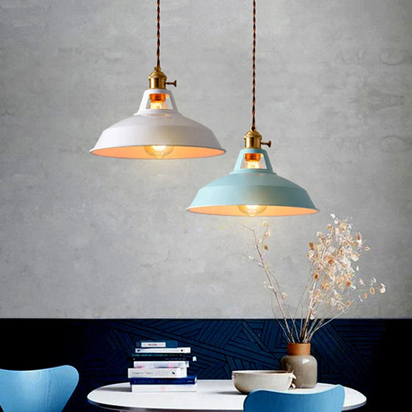 Nordic Iron LED Pendant Light for Bedroom, Colorful Chandelier by Axya