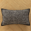 Axyaa Slub Woven Texture Pillow Cover in Black Brown for Living Room Sofa Bed