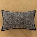 Axyaa Slub Woven Texture Pillow Cover in Black Brown for Living Room Sofa Bed